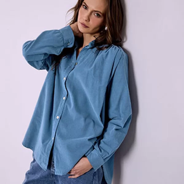 Πουκάμισο βαμβακερό κοτλέ SQ7639.3120+4