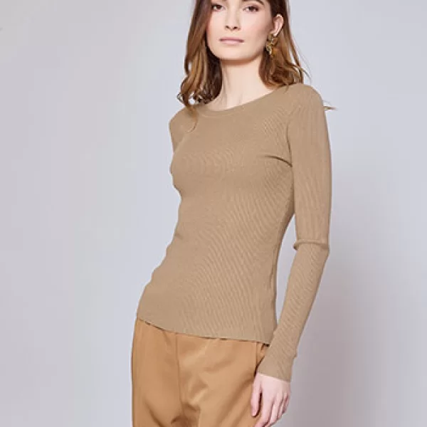 Μπλούζα ριπ μονόχρωμη SQ9844.4035+6