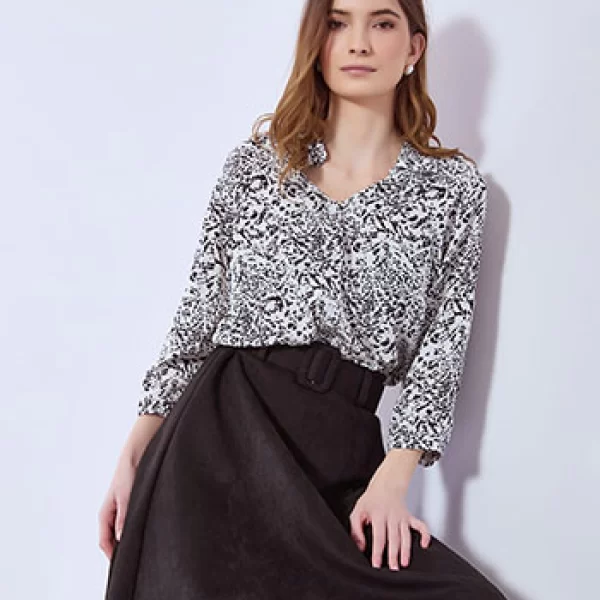 Πουκάμισο εμπριμέ με βαμβάκι SQ7616.3797+2