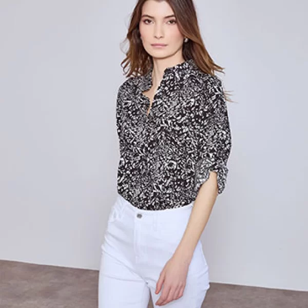 Πουκάμισο εμπριμέ με βαμβάκι SQ7616.3797+1