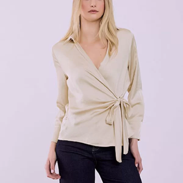 Μπλούζα κρουαζέ με γιακά SQ7570.4825+3