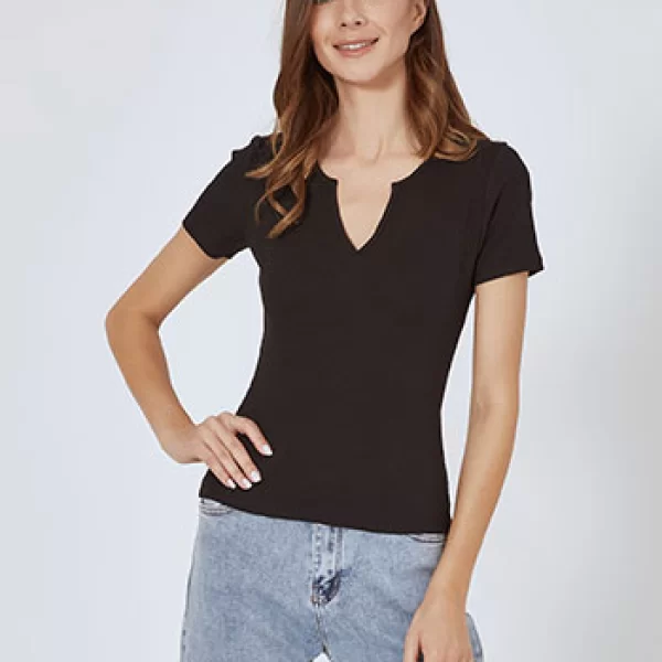 Μπλούζα ριπ με V άνοιγμα SN2022.4434+3