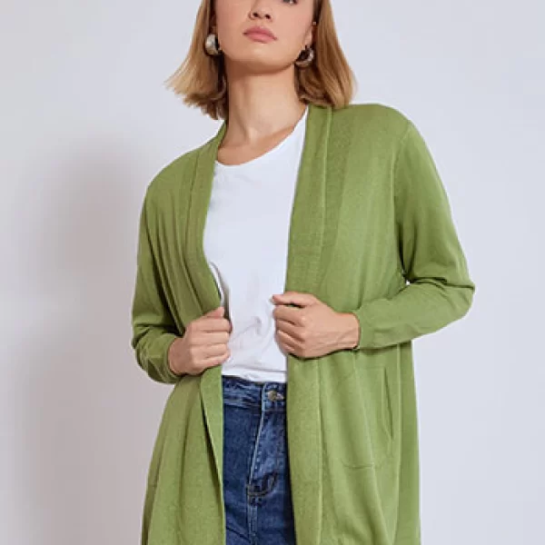 Ζακέτα πλεκτή μονόχρωμη WT7616.5073+12