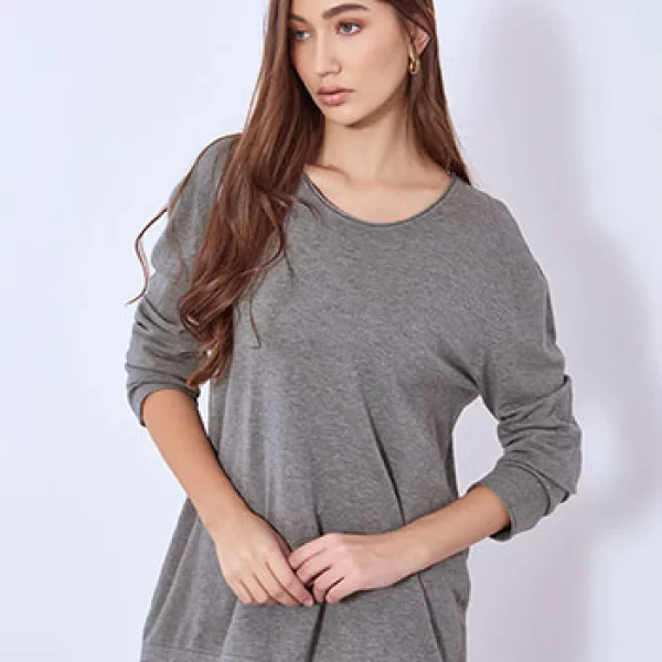 Πουλόβερ με αφινίριστο τελείωμα WT1042.4321+3