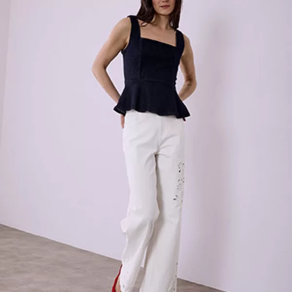 Τζιν με κεντητές λεπτομέρειες SQ1795.1110+1