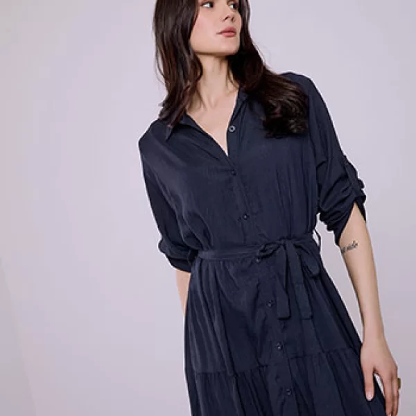 Σεμιζιέ φόρεμα μονόχρωμο SQ1755.8817+4