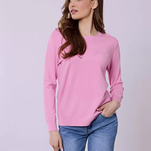 Πουλόβερ μονόχρωμο με απαλή υφή SQ1738.4886+6