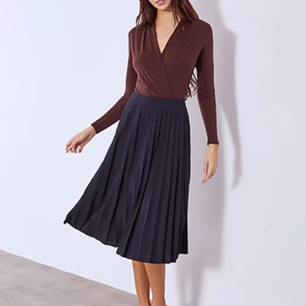 Φούστα μίντι πλισέ WT7834.2878+9