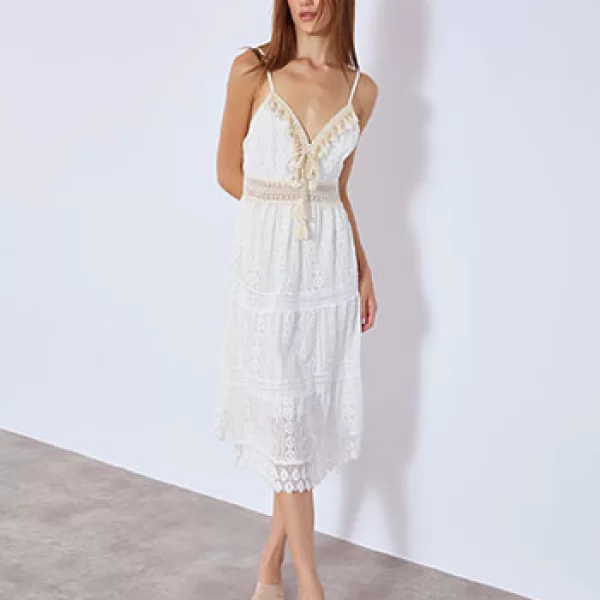 Celestino Φόρεμα μίντι με κοχύλια SN7589.8606+1