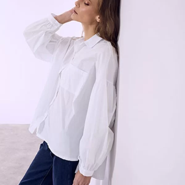 Πουκάμισο oversized ασύμμετρο SQ7587.3563+1