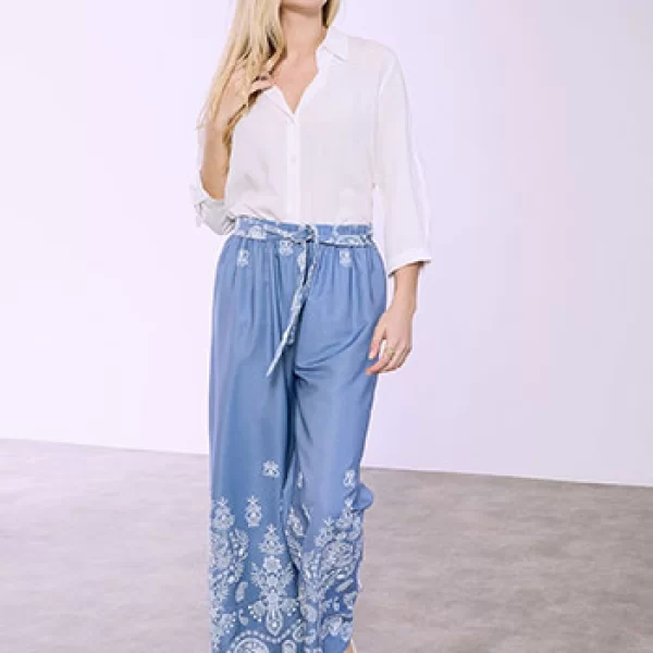 Παντελόνα με εμπριμέ λεπτομέρειες SQ1430.1850+3