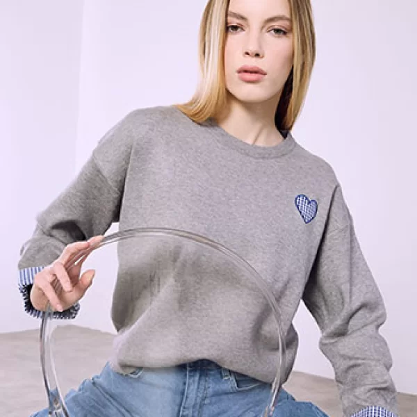 Πουλόβερ με καρό λεπτομέρειες SQ7589.4605+2