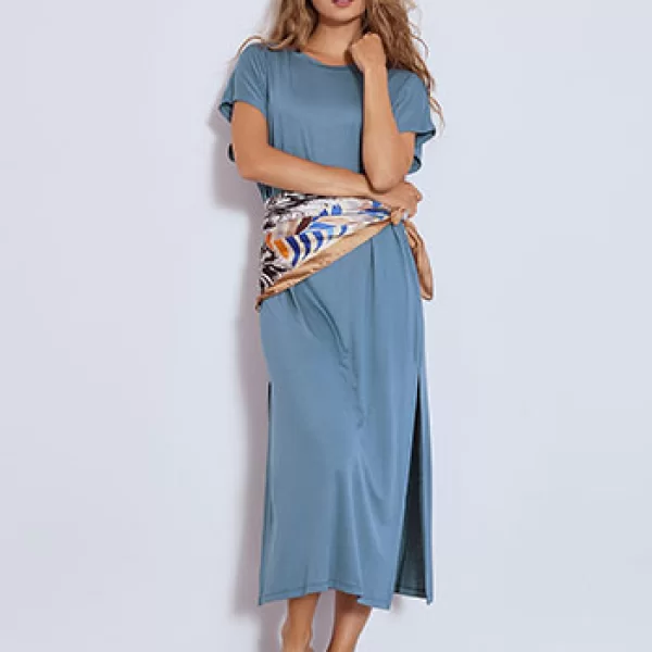 Φόρεμα με άνοιγμα στο πλάι SN8901.8001+3