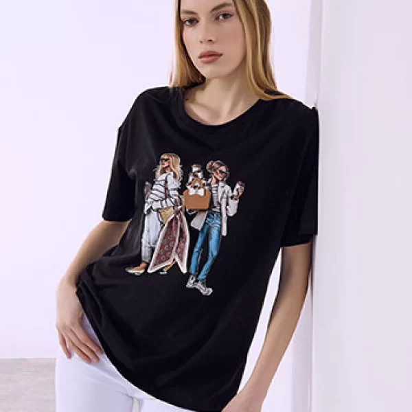 T-shirt με διακοσμητικά στοιχεία SQ7578.4810+1