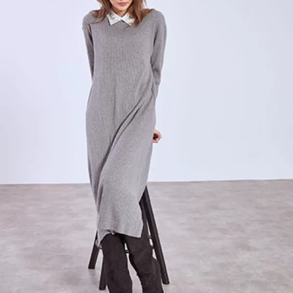 Φόρεμα με strass στον γιακά SQ7642.8618+2