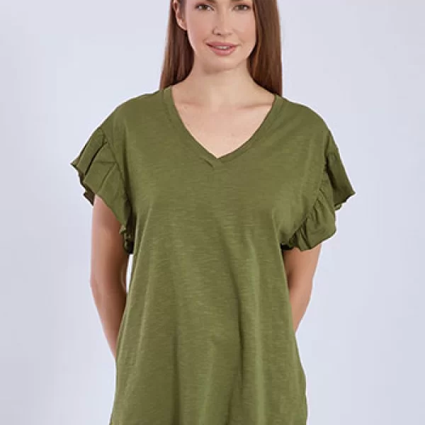 Μπλούζα βαμβακερή με βολάν SN9489.4686+2