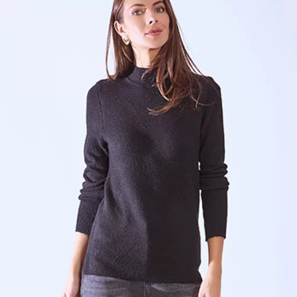 Πουλόβερ μονόχρωμο με μαλλί WT1518.4578+1