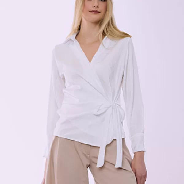 Μπλούζα κρουαζέ με γιακά SQ7570.4825+1