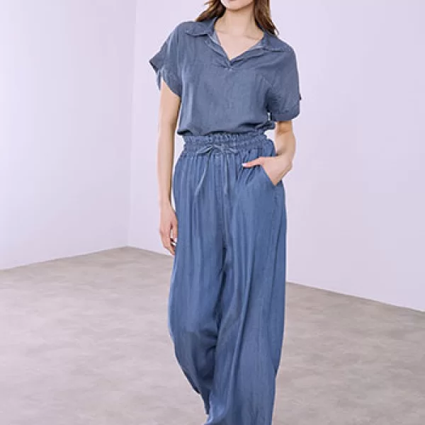 Παντελόνα με denim όψη SQ7866.1387+1