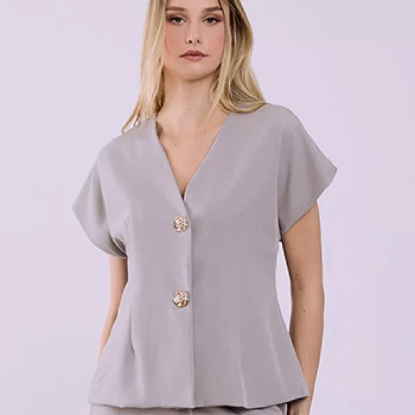 Γιλέκο με ανάγλυφα κουμπιά SQ7880.5070+2