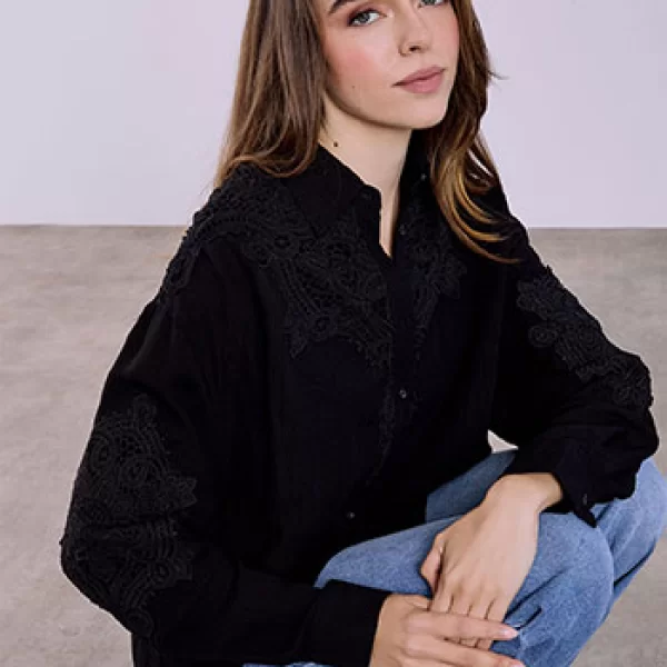 Πουκάμισο με κεντητές λεπτομέρειες SQ7572.3542+3