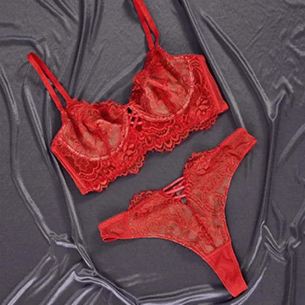 Σετ εσωρούχων ημιδιάφανο με δαντέλα SQ9833.0536+2