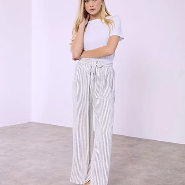 Παντελόνα ριγέ με δέσιμο SQ1430.1885+4