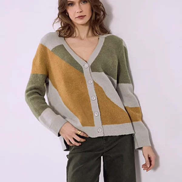 Ζακέτα χνουδωτή με σχέδια SQ7568.5272+1