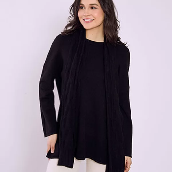 Πουλόβερ με αποσπώμενο κασκόλ SQ7568.4123+1