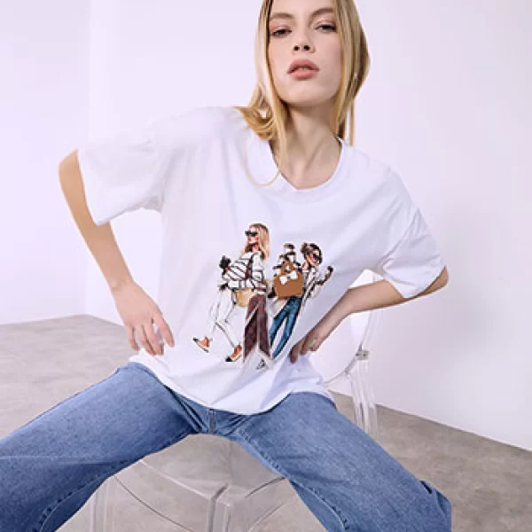 T-shirt με διακοσμητικά στοιχεία SQ7578.4810+3