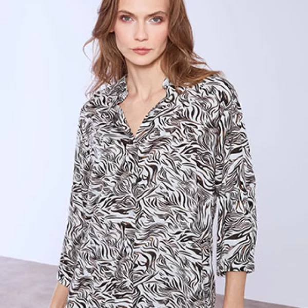 Πουκάμισο εμπριμέ με βισκόζη SQ7616.3770+1