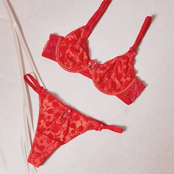 Σετ εσωρούχων με τριαντάφυλλα SQ9833.0116+2