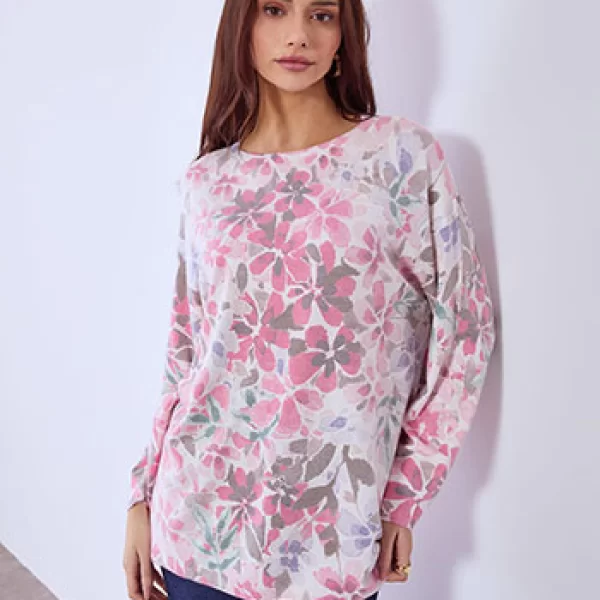 Μπλούζα με λουλούδια SQ7568.4024+3