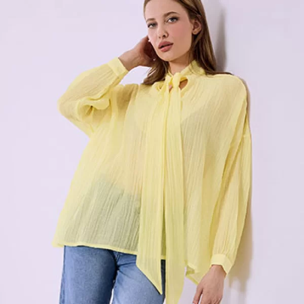 Μπλούζα μονόχρωμη με δέσιμο SQ8011.4531+2