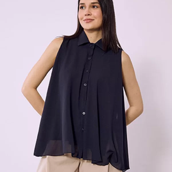 Πουκάμισο αμάνικο με διαφάνεια SQ7569.3827+5