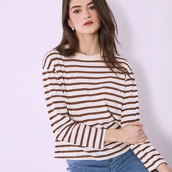 Μπλούζα ριγέ με βαμβάκι SQ8011.4709+1