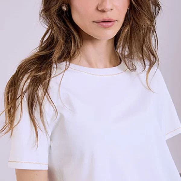 T-shirt με μεταλλικά στοιχεία SQ9844.4082+6