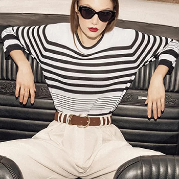 Μπλούζα ριγέ με βισκόζη SQ7616.4553+3