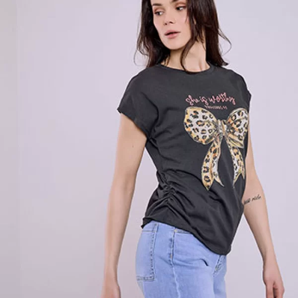 Μπλούζα με τύπωμα φιόγκο SQ7578.4258+5