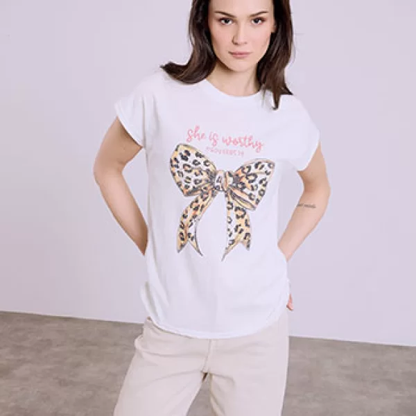 Μπλούζα με τύπωμα φιόγκο SQ7578.4258+1