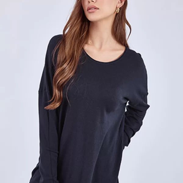 Πουλόβερ με αφινίριστη λαιμόκοψη WT1042.4322+8