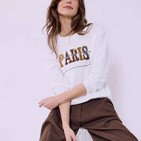 Μπλούζα Paris με strass SQ7578.4349+1