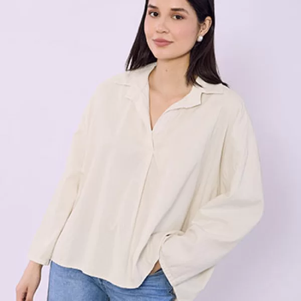 Μπλούζα κοτλέ με γιακά SQ7639.4104+3