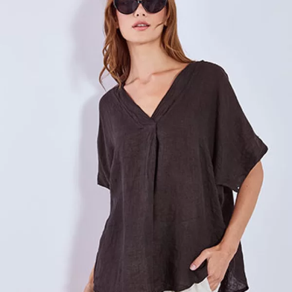 Μπλούζα από λινό SN7587.4580+3