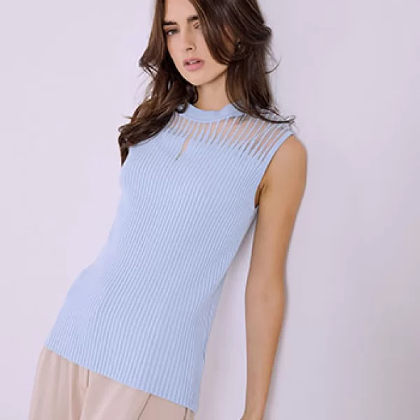 Μπλούζα με ημιδιάφανο πάνω μέρος SQ7693.4172+2