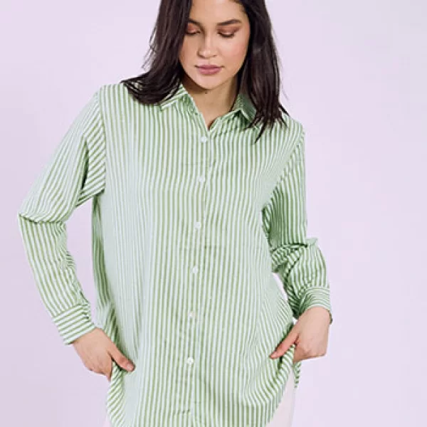 Πουκάμισο ριγέ με strass SQ7590.3271+5