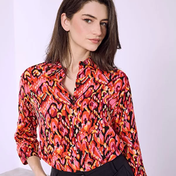 Πουκάμισο εμπριμέ με βισκόζη SQ7616.3447+1