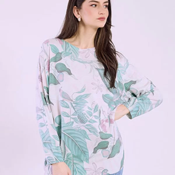 Μπλούζα φλοράλ oversized SQ7568.4020+1