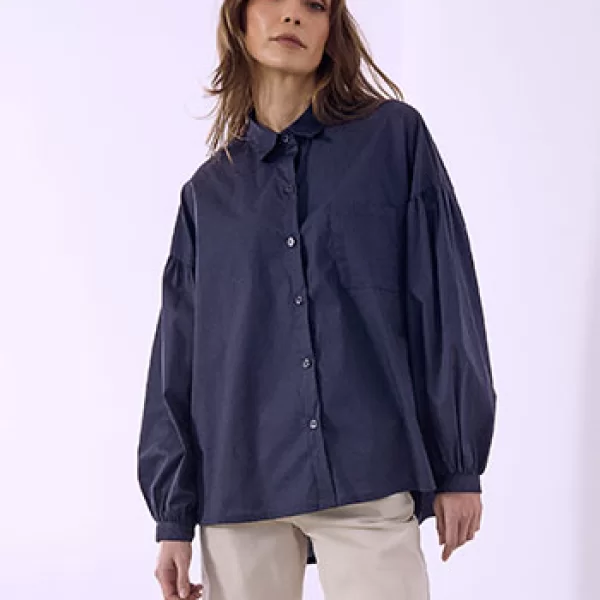 Πουκάμισο oversized ασύμμετρο SQ7587.3563+6