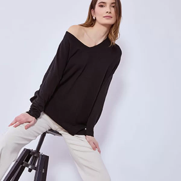 Πουλόβερ με ανοίγματα στο πλάι SQ1042.4324+5